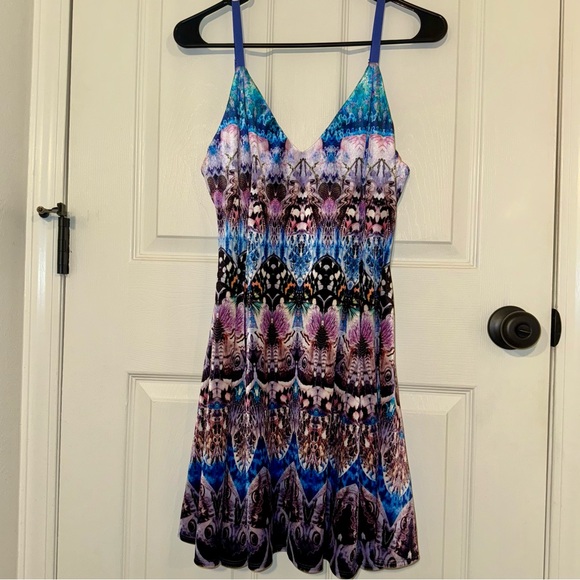 NWOT Blackmilk Butterfly Ink Velvet Mini Strappy Dress Size L - Picture 4 of 8